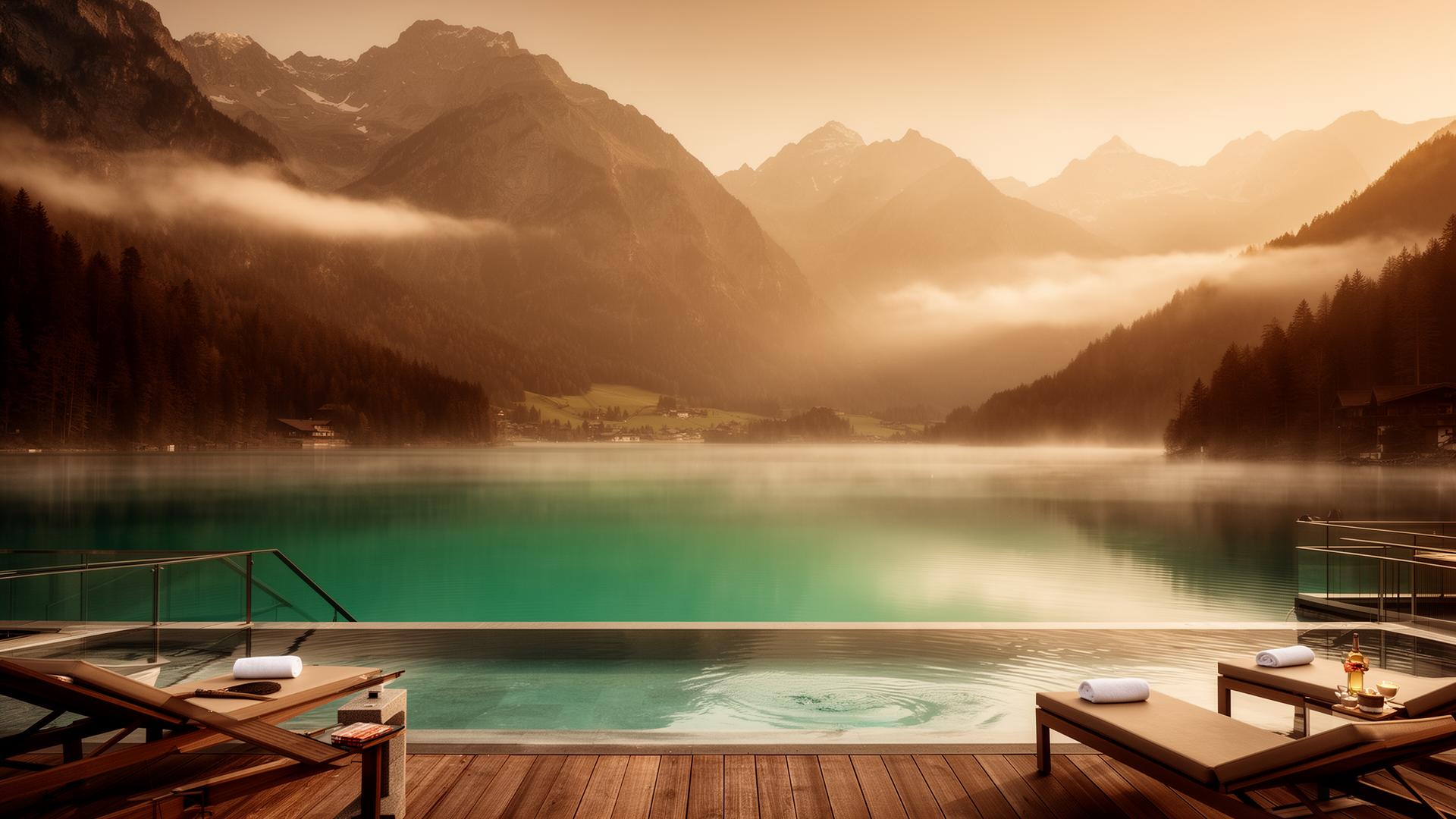 Achensee in Tirol bei Sonnenaufgang